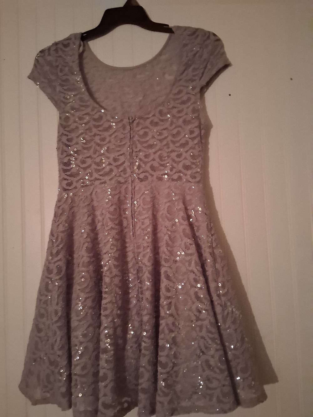B Darlin Sequin Lace Fit & Flare Dress
